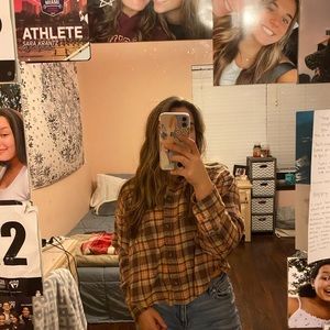 cropped flannel